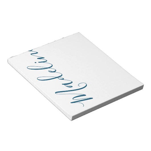 N'importe quelle couleur - Nom de script Bloc-note (Incliné)