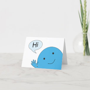 N'Importe Quelle Occasion Bleu Guy Waving Hi Carte