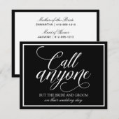 N'importe qui carte | Calligraphie esquissée (Noir (Devant / Derrière)