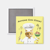 N'Importe Qui Peut Cuisiner ! Aimant de réfrigérat (Recto/Verso)