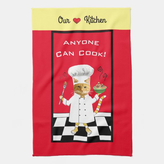 N'Importe Qui Peut Cuisiner ! Serviette de cuisine (Vertical)