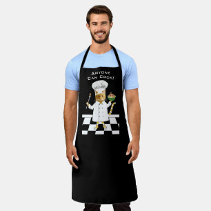 N'Importe Qui Peut Cuisiner ! Tablier noir Kitty (