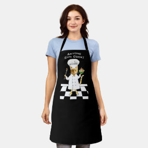 N'Importe Qui Peut Cuisiner ! Tablier noir Kitty (