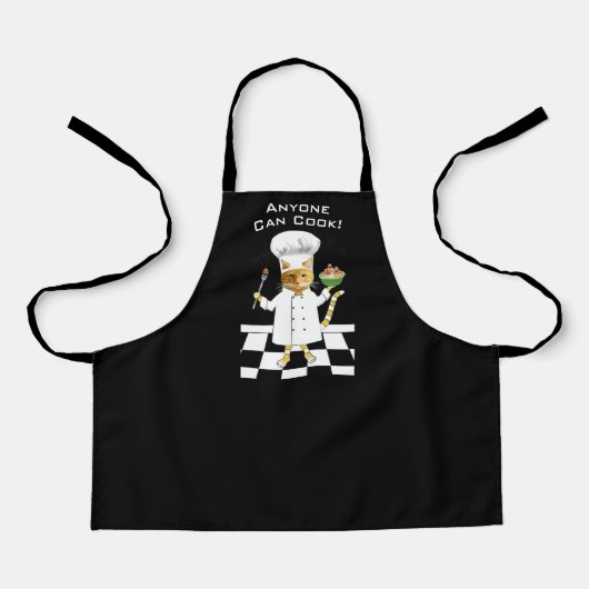 N'Importe Qui Peut Cuisiner ! Tablier noir Kitty p (Recto)