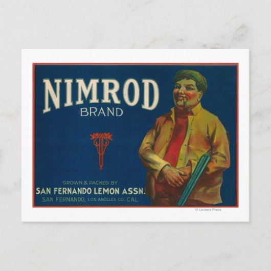 Nimrod Lemon LabelSan Fernando, CA Briefkaart (Voorkant)