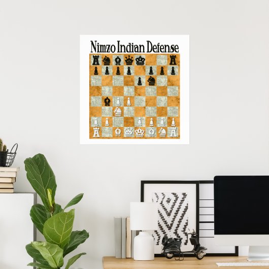 Nimzo-Indische verdediging Poster (Thuiskantoor)