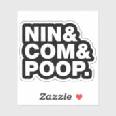 NIN & COM & POOP. AUTOCOLLANT (Feuille)