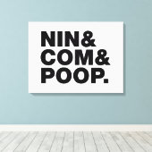 NIN & COM & POOP. CANVAS AFDRUK (Insitu (Houten vloer))