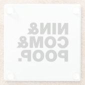 NIN & COM & POOP. GLAZEN ONDERZETTER (Achterkant)