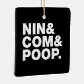 NIN & COM & POOP. PINGPONG BALL KERAMISCH ORNAMENT (Rechts)