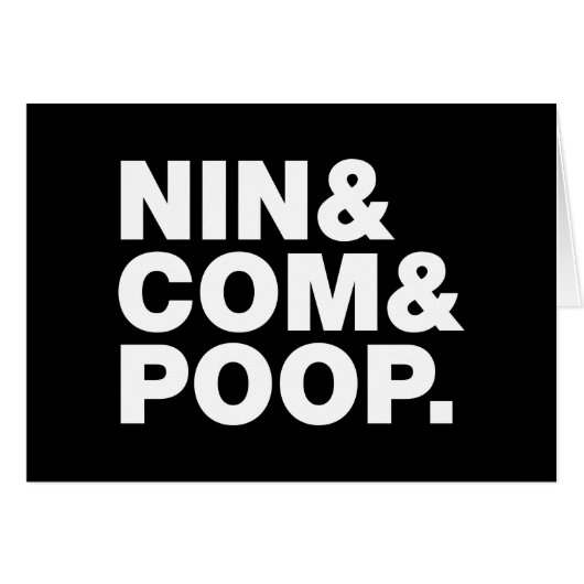 NIN & COM & POOP. WENSKAART (Voorkant Horizontaal)