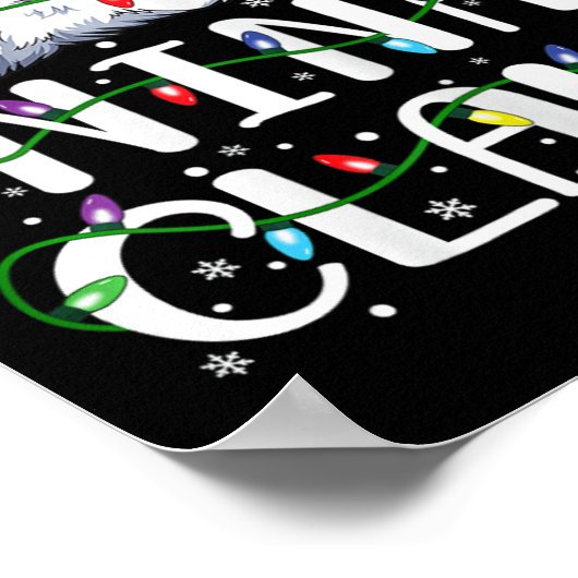 Nina Claus Kerstman Hoed Matching Familie Xma Poster (Hoek)