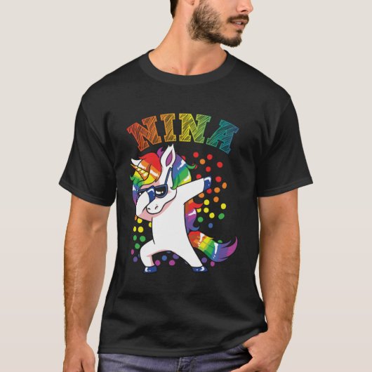 NIna Dabbing Unicorn T-shirt (Voorkant)