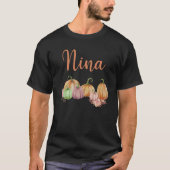 Nina of Little Pumpkin First Birthday Autumn Pumpk T-shirt (Voorkant)