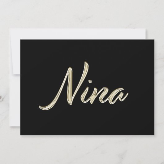 Nina or blanc carte d'écriture (Devant)
