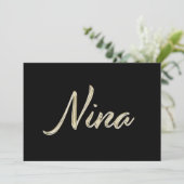 Nina or blanc carte d'écriture (Debout devant)