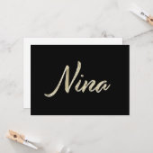 Nina or blanc carte d'écriture (Devant/Arrière en situation)