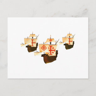 Nina Pinta en Santa Maria Briefkaart