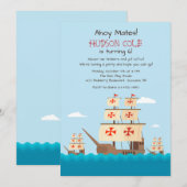 Niña, Pinta et Santa Maria Invitation (Devant / Derrière)