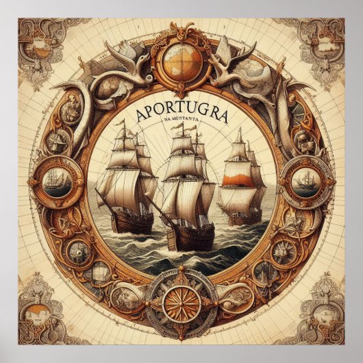 Nina - Pinta - Santa Maria - Aportugra Portugal 03 Poster (Voorkant)