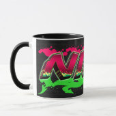 Nina prénom Graffiti red Green Tasse (Gauche)