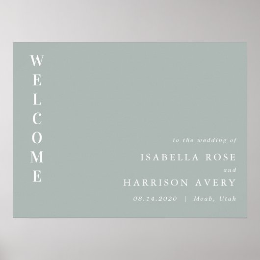 NINA Sage Green Bohemian minimaliste Affiche de bi (Devant)