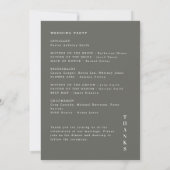 NINA Sage Green Minimal Bohemian Wedding Programme (Dos)