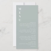 NINA Sage Groen Boho Modern Minimalistisch Menu (Voorkant)