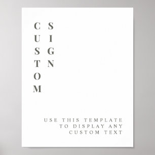 NINA Sage Groene Minimalistische Aanpasbare Bord Poster