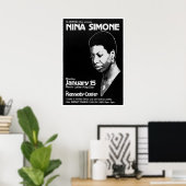 Nina Simone Jazz Live Concert Poster (Thuiskantoor)