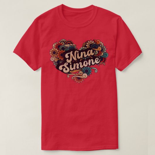 Nina Simone VIGNETTE KLEUR T-shirt (Design voorkant)