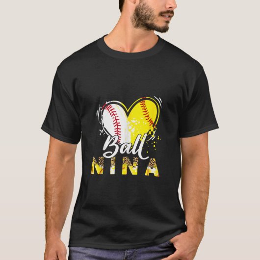 Nina van beide honkbal softbal sport matching fami t-shirt (Voorkant)