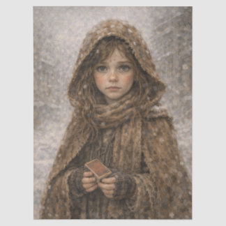 niña y caja de cerillas tissuepapier