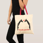 Ninakupenda "je t'aime" sac de girafe (Devant (produit))