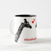 Ninakupenda "je t'aime" tasse de girafe (Devant gauche)
