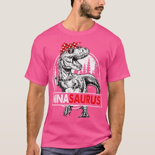 Ninasaurus T Rex Dinosaur Nina Saurus Moederdag T-shirt (Voorkant)