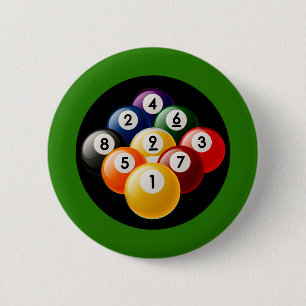 NINE BALL BILLIARDS RACK RONDE BUTTON 5,7 CM