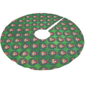 Nine Ball in Wreath Pattern on Green Kerstboom Rok (Gekanteld)