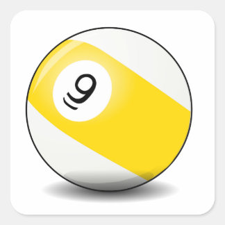 Nine Ball Vierkante Sticker