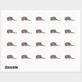 Nine Banded Armadillo Ronde Sticker (Vel)