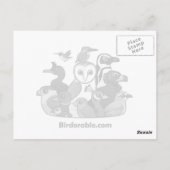 Nine Birdorable Terns (geëtiketteerd) Briefkaart (Achterkant)