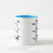 Nine Birdorable Terns (geëtiketteerd) Mok (Midden)