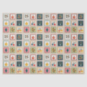 Nine Christmas Ornaments in Bold Frames Tissuepapier (Voorkant)