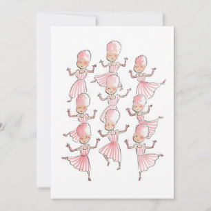 Nine Dames Dancing Kaart