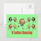 Nine Dames Dansende Briefkaarten (Voorkant / Achterkant)