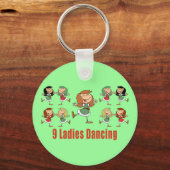 Nine Dames Dansende Sleutelhangers (Voorkant)