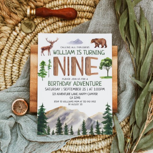 Nine Explorer Jongen Verjaardag Kaart