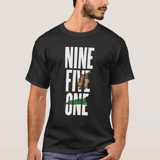 Nine Five One 951 Area Code California Riverside T T-shirt (Voorkant)
