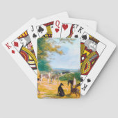Nine Greyhounds in een landschap door Jacques-Laur Pokerkaarten (Achterkant)