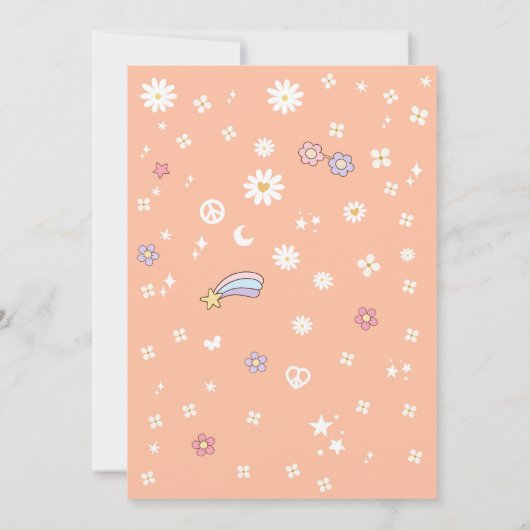 Nine is een Vibe Daisy Groovy Van 9th Birthday Kaart (Achterkant)